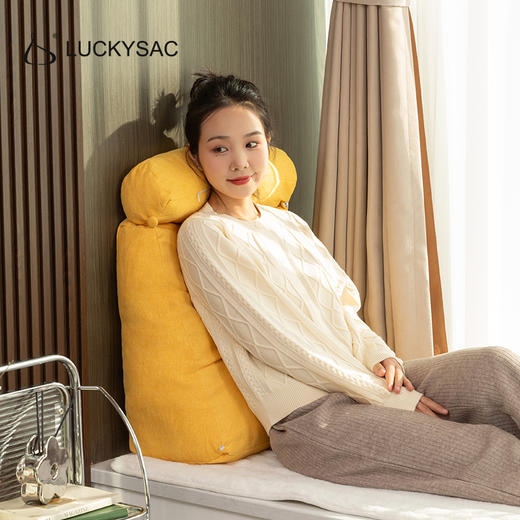 luckysac床头软包大靠垫带头枕床上护腰腰靠沙发宿舍榻榻米靠背 商品图2