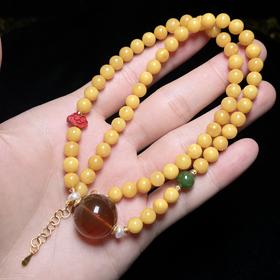 蜜蜡项链-DIY如意蜜蜡棕红圆珠6