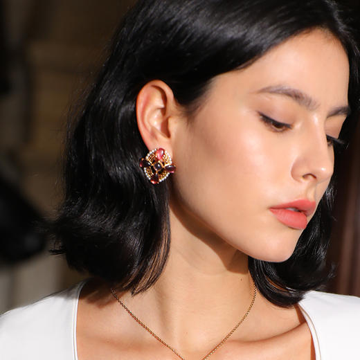 Rococo洛可可系列｜安娜公主粉色耳钉 商品图2