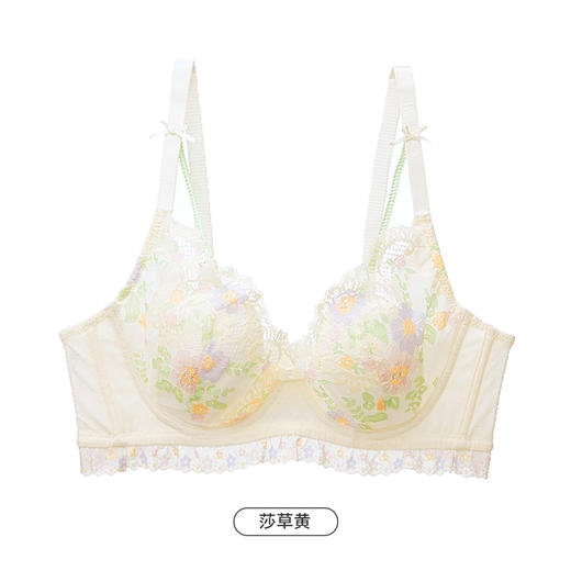 都市丽人自然舒适内衣女蕾丝文胸B杯适穿3/4杯超薄款速干软钢圈三排扣LB43C1 商品图10