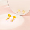 周六福四叶草黄金耳钉女计价足金幸运草耳饰首饰送女友礼物 商品缩略图4