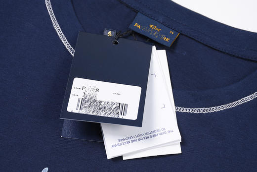 鲨鱼 山脉与鲨鱼印花 纯棉 圆领短袖T恤 PSS159 商品图7