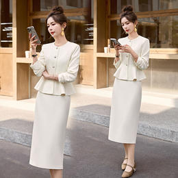 法式优雅，套裙女春季新款女装时尚气质小香风两件套HR-GJC9207