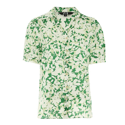 EITIE爱特爱夏季新款印花时尚气质V领显瘦衬衣7409101 商品图5