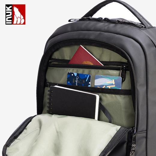 INUK轻便14寸电脑包环保时尚大容量防水通勤男女考研双肩包 商品图9