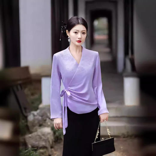 春秋新款，改良新中式禅意旗袍工作服汉服国风茶艺师服装茶服GSJ-846 商品图0