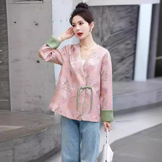 韩版修身，百搭复古盘扣新款外套 HR-AZ9618 商品图1