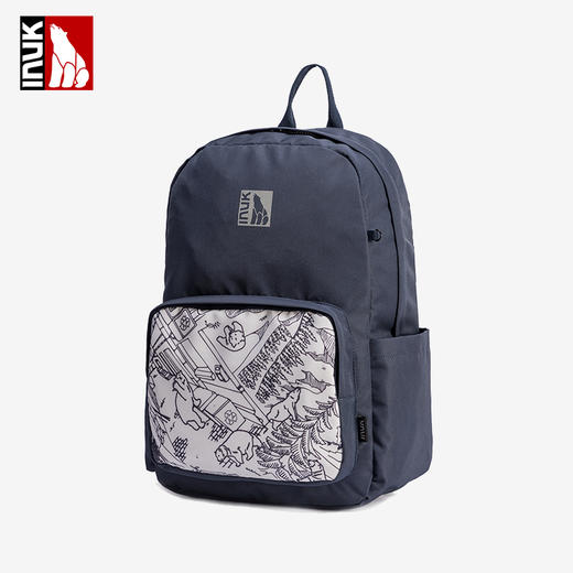 INUK新款百搭时尚潮流学生旅行大容量涂鸦书包双肩包电脑背包 商品图3