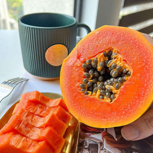 【爆款好评红心木瓜】树上熟无激素催熟 甜而多汁 不打膨大剂 商品图0