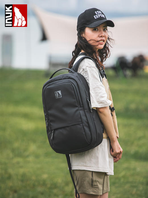 INUK轻便14寸电脑包环保时尚大容量防水通勤男女考研双肩包 商品图8