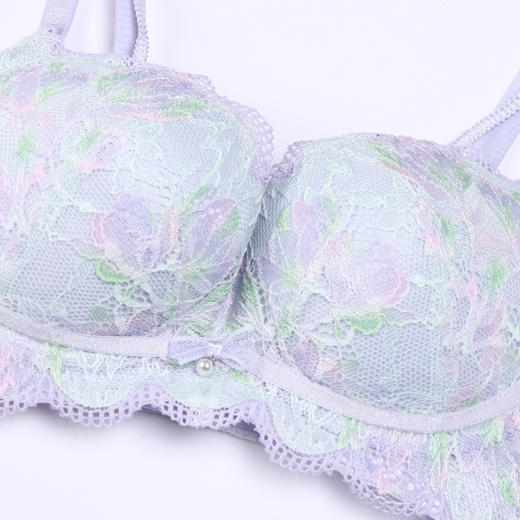 都市丽人自然舒适内衣女蕾丝文胸B杯适穿3/4杯中厚无钢圈三排扣LB41C5 商品图12