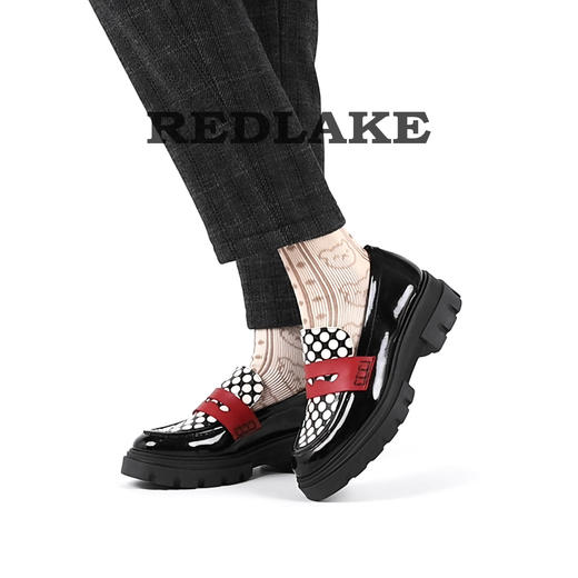 #断码特价38码&39码#西班牙原产时尚舒适厚底女款乐福鞋四季款5782经典黑白波点(超轻款) 商品图12