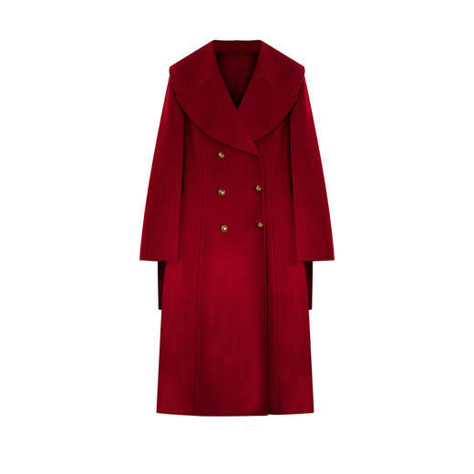 N°28 /AW气质大衣中长款经典双排扣毛呢外套8351D908  商品图3