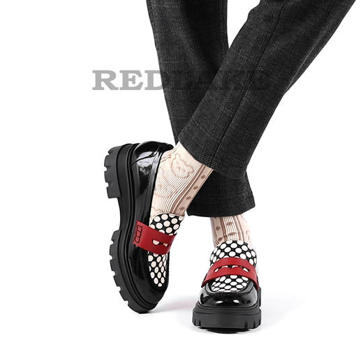 #断码特价38码&39码#西班牙原产时尚舒适厚底女款乐福鞋四季款5782经典黑白波点(超轻款) 商品图13