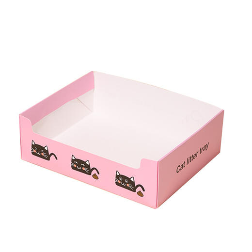 一次性月抛猫砂盆免洗 外出便携 可折叠环保纸质猫厕所批发【无猫砂铲】 商品图4