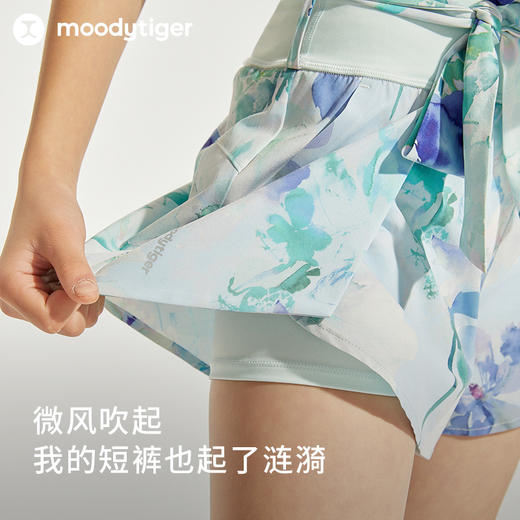 【专属】moodytiger女童运动裤24夏季新款个性印花宽松透气假两件裤子42211603 商品图1