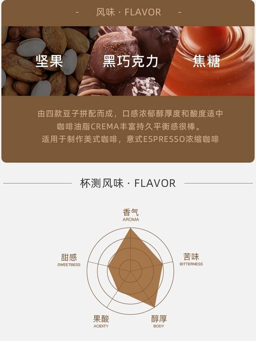 意式香醇拼配咖啡豆500g/爱伲庄园有机咖啡豆/适用于拉花 、浓缩、制作美式 商品图2