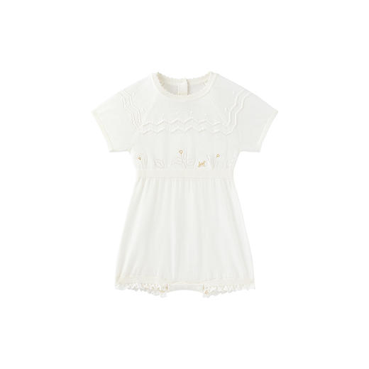 【商场同款】英氏婴儿连体衣夏季蚕丝透气女宝宝衣服新款爬服 商品图4