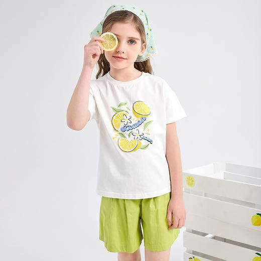 笛莎Deesha 童装女童套装2024夏季短裤套装  商品图4