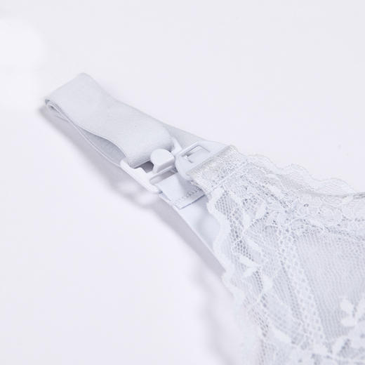 都市丽人快乐妈咪孕哺内衣女蕾丝文胸BC杯适穿3/4杯薄款无钢圈三排扣LB42L2 商品图5