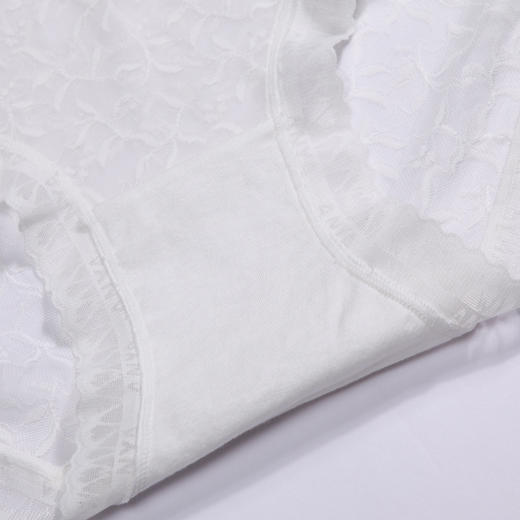 都市丽人基础系列蕾丝网布内裤女锦提花女士内裤中腰平角内裤LK45C6 商品图8