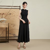 西遇新中式连衣裙女新款黑色镂空拼接国潮改良小黑裙11531698 商品缩略图1
