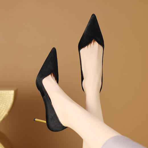 【预售5天】性感百搭，马毛真皮尖头高跟单鞋XC&S158 商品图11