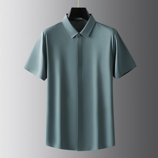 【高弹】【新款DK】大依优型大码短袖衬衫高弹加肥加大男装大号大码衬衣上衣男士绅士商务休闲半袖夏季 商品图5