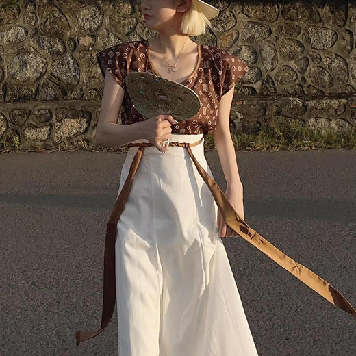 裁缝学苑AS206 汉服直领大襟唐背子纸样半身裙套装样板打版裁剪图 商品图5