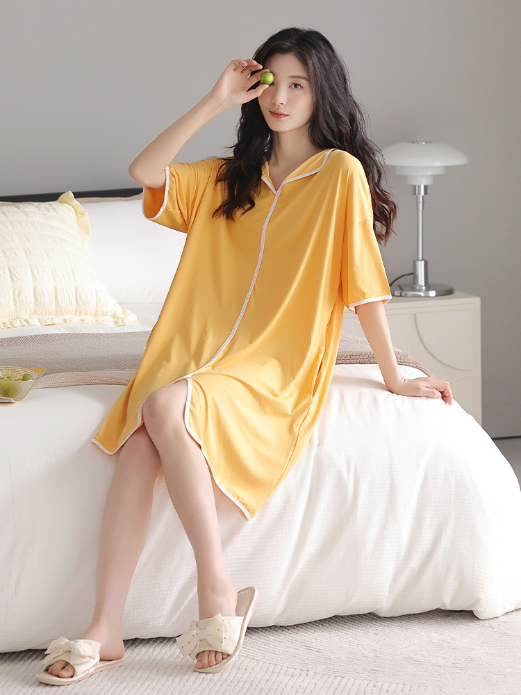 可真空、防凸点❗ 一件=两件✅【莫代尔裸感家居服】💤 自带胸垫，无感0束缚👍 凉感莫代尔，柔滑不闷热💦 居家/出门都🉑最