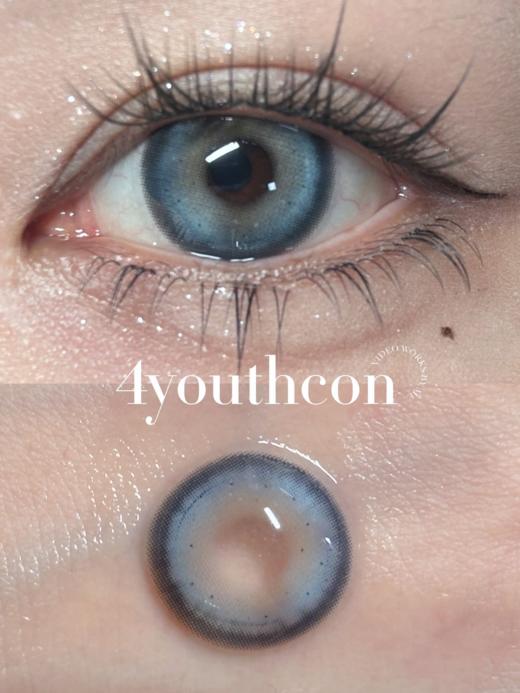 4youthcon 椰奶冰/冰蓝泪 灰绿/灰蓝 14.5mm 年抛 敏感眼不可 商品图8