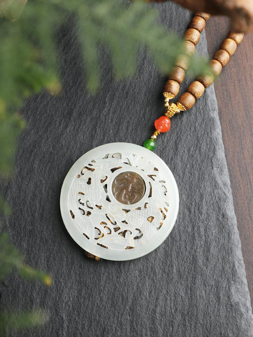 0.8鼓珠原创南红笑佛香囊 商品图0