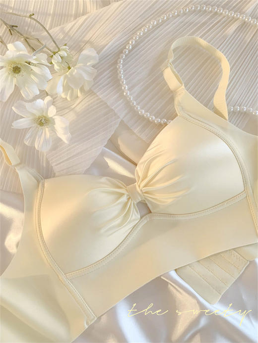 【香颂千金纯欲风 无钢圈胸罩内衣女】小胸聚拢 性感防下垂收副乳文胸 商品图1