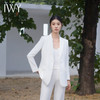 IWY/白色春款气质高端阔腿裤职业西装套装女时尚韩版宽松美业工作服C14215+P34215 商品缩略图0