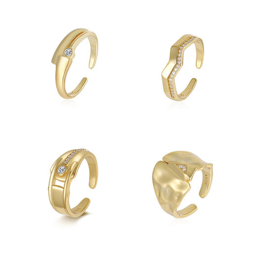 Golden黄金系列｜初雪戒指（戒指活口，码数可调节） 商品图3