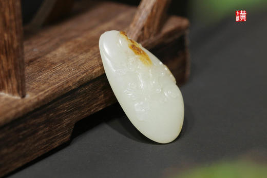 和田羊脂白玉籽料【喜上枝头】 配精美挂绳 赠证书:SM2308120244 商品图1