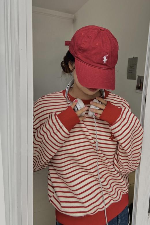 HAYES 红白撞色条纹海魂衫上衣 17299 商品图0