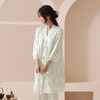 【凉感丝滑冰雪丝】自然醒竹叶笙笙春夏季新款中国风长袍睡衣女士凉感小翻领丝滑家居服睡袍套装JLM 商品缩略图8