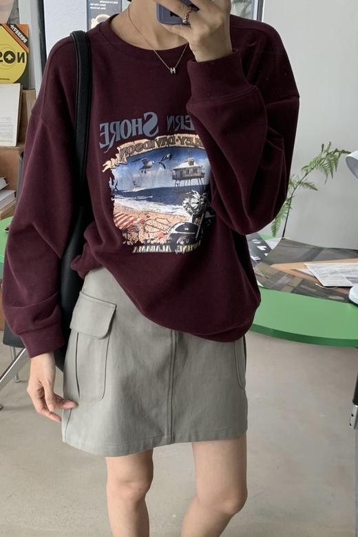 HAYES 美式复古印花卫衣 17312 商品图1