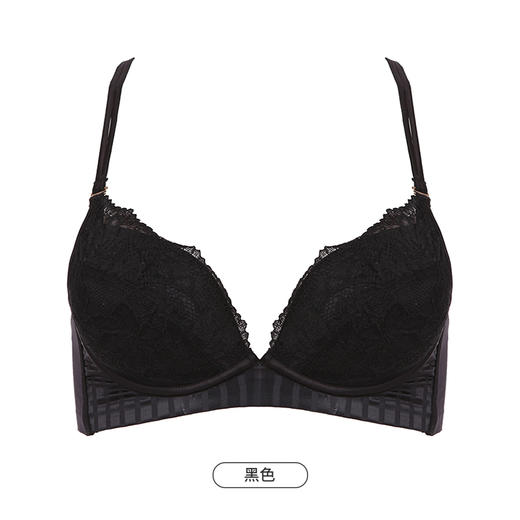 都市丽人聚拢升杯内衣女蕾丝文胸B杯适穿3/4杯中厚常规内衣无钢圈三排扣YB45A5 商品图12