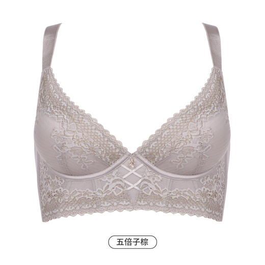 都市丽人美体纤塑强塑调整型内衣女蕾丝塑身A杯3/4杯加厚文胸记忆钢圈五排扣LJ41B7 商品图11