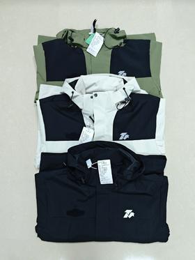 【贴标款夹克风衣男女同款】无内胆单层户外休闲运动男女同款上衣可拆卸帽夹克风衣外套有3处魔术贴位置 03h