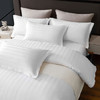 源生活酒店三件套 白色宾馆招待所床品 单人床床单被套1.2米床150*200cm 商品缩略图0