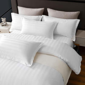 源生活酒店三件套 白色宾馆招待所床品 单人床床单被套1.2米床150*200cm