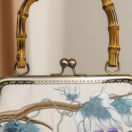 【葡萄树下】葡萄绣花手提包  古风旗袍宴会手拿包QB 商品图2