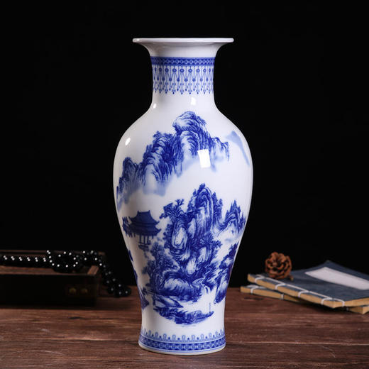 【青花荷花釉里红】1个/份 图案自选 高约36cm（景德镇发货） 商品图5