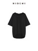 HIDEMI 极简百搭干爽缎面宽松圆领大廓形立体剪裁短袖上衣T恤 商品缩略图8
