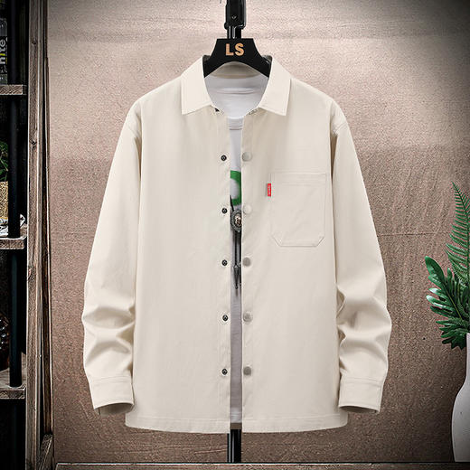 搭配【新款DXC】大依优型大码翻领衬衫外套夹克加肥加大胖子上衣男士外套肥佬男装 商品图2