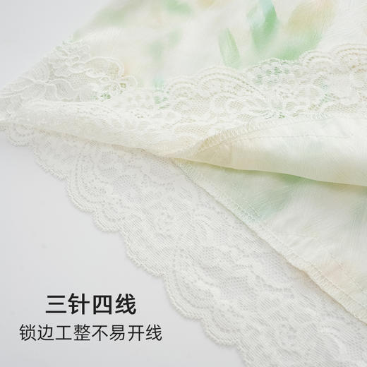 【凉感丝滑冰雪丝】自然醒竹叶笙笙春夏季新款中国风长袍睡衣女士凉感小翻领丝滑家居服睡袍套装JLM 商品图11