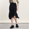 谜底不规则半身裙2024年夏款优雅浪漫双层荷叶边中长裙242MB0542 商品缩略图1